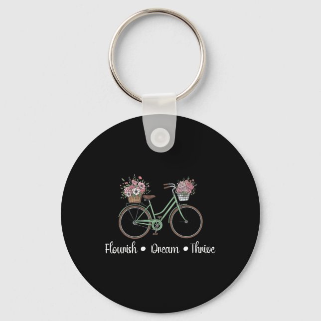 Chaveiro Florescer Sonho Prosperar Floral Bike Sutil 8647 T (Frente)