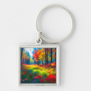 Chaveiro Floresta com Árvores e Flores Coloridas-47560
