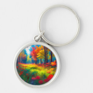Chaveiro Floresta com Árvores e Flores Coloridas-47560