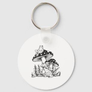 Chaveiro Floresta de Cogumelo de Sapo Vintage Estética da N