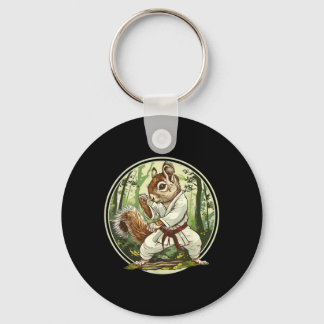 Chaveiro Floresta de Esquilos de Judô Artes Marciais Kickbo