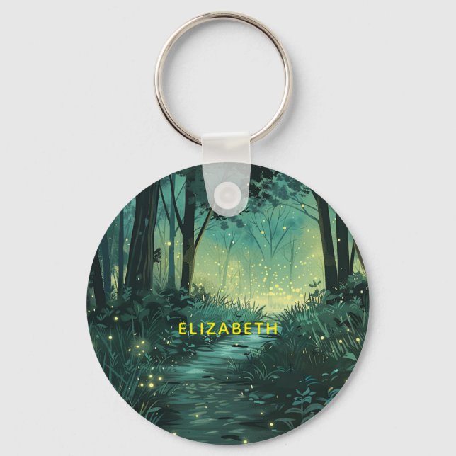 Chaveiro Floresta de Luz Fada Personalizada (Frente)