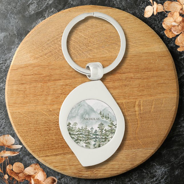 Chaveiro Floresta e Natureza das Montanhas (Close up)