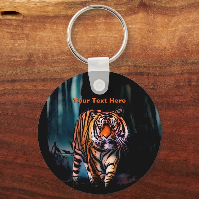 Chaveiro Floresta Escura Brilhante Tiger (Frente)