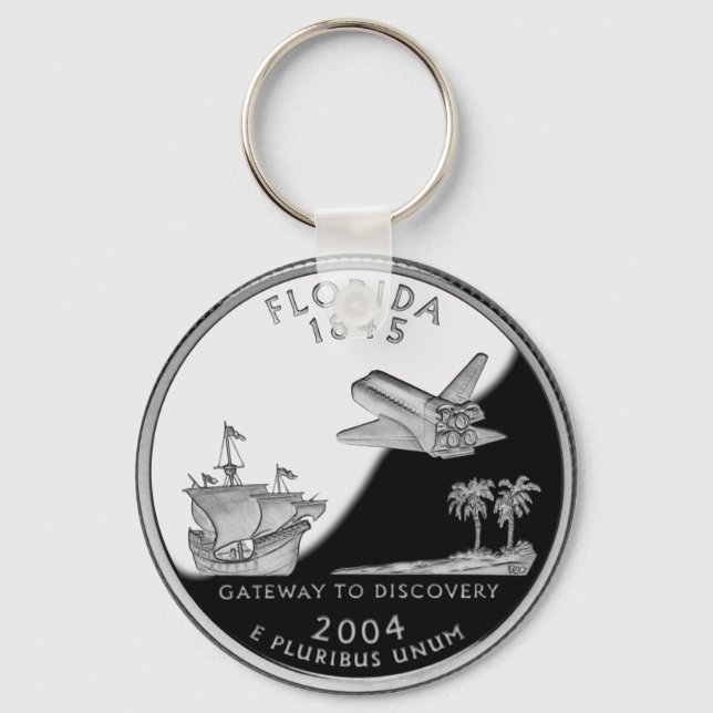 Chaveiro Flórida State Faux Quarter (Frente)