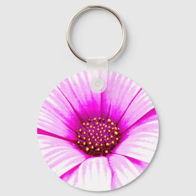 Chaveiro florido cor-de-rosa (Frente)