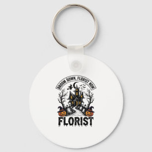 Chaveiro Florista de Halloween Bruxa Camisa Vintage Casa As