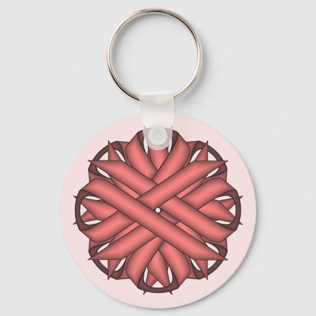 Chaveiro Flower Fink Ribbon por Kenneth Yoncich (Frente)