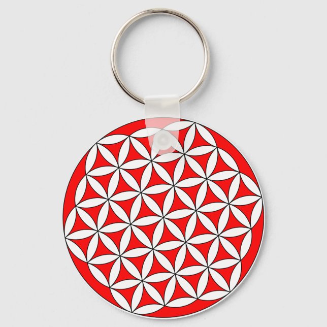 Chaveiro Flower of Life Red (Frente)
