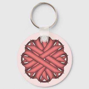 Chaveiro Flower Ribbon rosa por Kenneth Yoncich