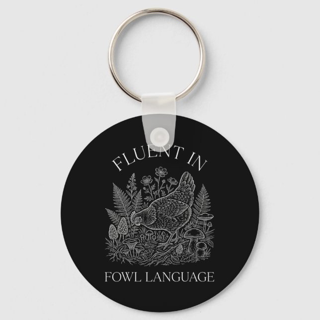 Chaveiro Fluente Em Linguagem Imprópria De Frango Caça De C (Frente)