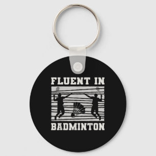 Chaveiro Fluente Em Raquetes De Shuttle De Badminton Divers