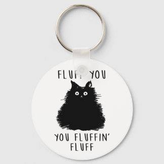 Chaveiro Fluff Você Desenho De Gato Preto