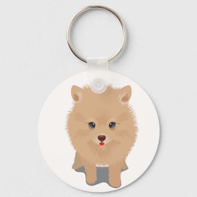 Chaveiro Fluffy Pomeranian (Frente)