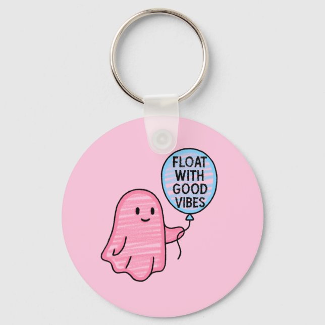 Chaveiro Flutuar com boas vibrações, fofo design (Frente)