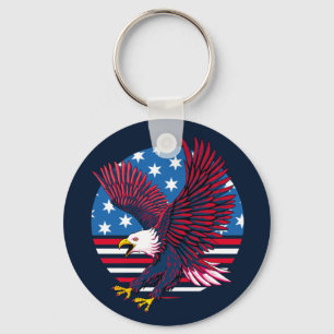 Chaveiro Flying Eagle e American Flag