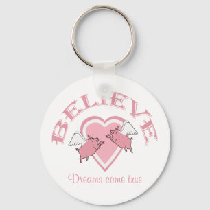 Chaveiro Flying pigs Believe