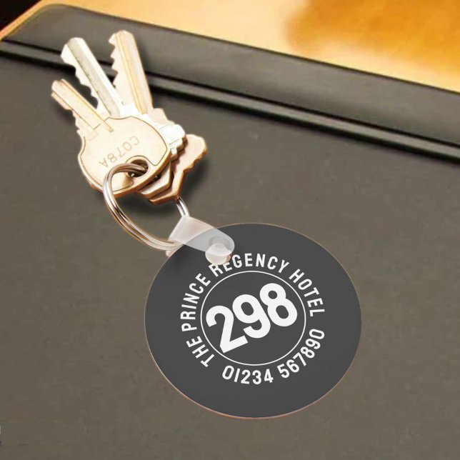 Chaveiro Fob da Chave da Sala do Hotel com Número da Sala (Criador carregado)