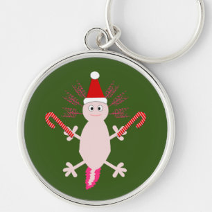 Chaveiro Fofo de Natal Axolotl