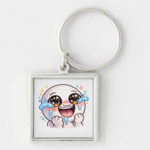 Chaveiro Fofo Kawaii Chorando Rindo de Alegria Lágrimas Fel