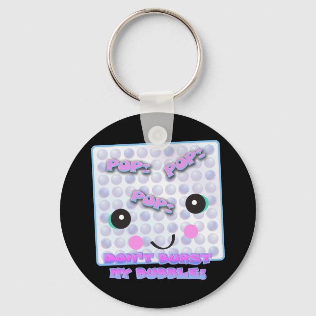 Chaveiro Fofo Kawaii Plástico Bolha (Frente)