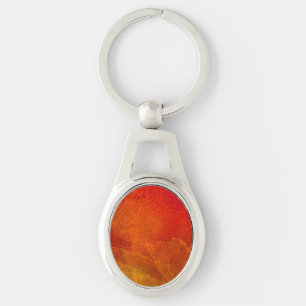 Chaveiro Fogo - Arte abstrata laranja vermelho amarelo prof