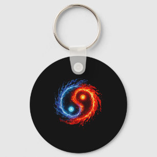 Chaveiro Fogo E Água Símbolo Yin Yang Equilíbrio Tai Chi En