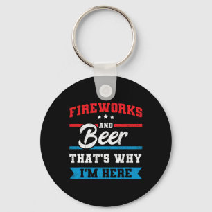 Chaveiro Fogos de artifício e cerveja É por isso que estou