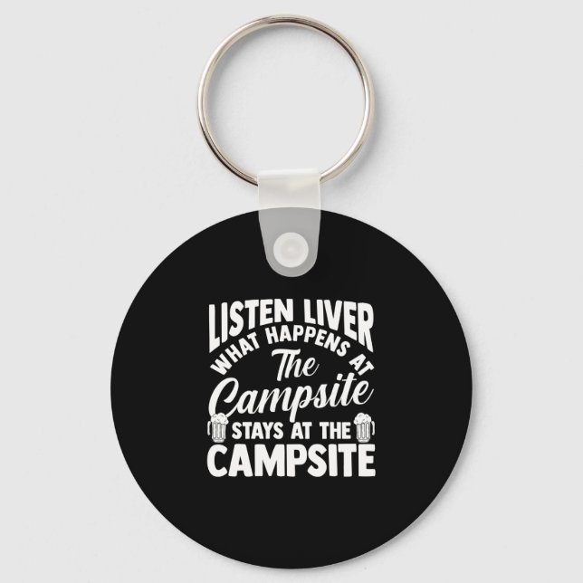 Chaveiro Fogueira de camping vida no acampamento floresta c (Frente)