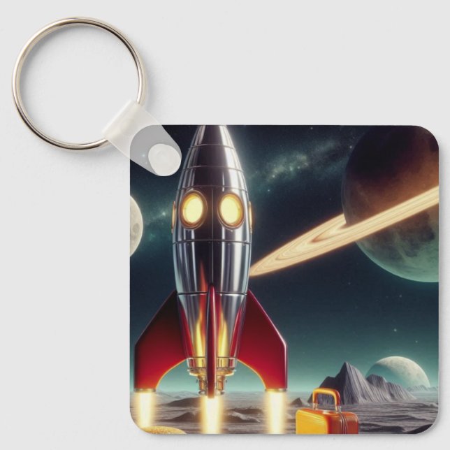 Chaveiro Foguete espacial (Frente)