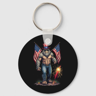 Chaveiro Foguetes Bigfoot 4 De Julho Sasquatch Americano U