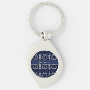 Chaveiro Folha de Palmeira em Azul Delft Botânica Persona