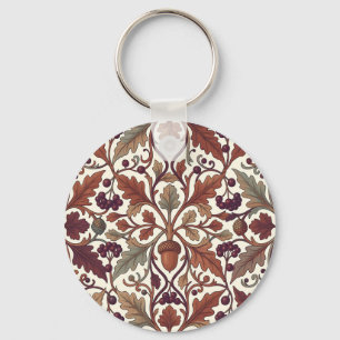 Chaveiro Folhas de Carvalho Bolotas Bagas Estilo William Mo