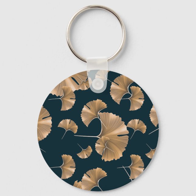 Chaveiro Folhas de palma de ginja tropical, padrão havaiano (Frente)