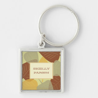 Chaveiro Folhas dispersas modernas no outono personalizadas
