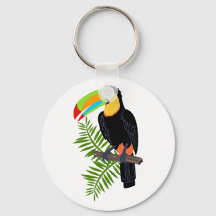 CHAVEIRO FOLHAS TOUCAN E PALM