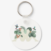 Folhas Tropicais & Aves Design Estético da Naturez