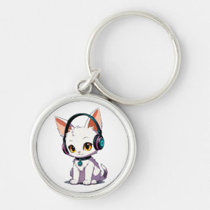 Chaveiro Fones de ouvido de Veste de na moda Cat