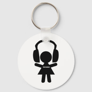 Chaveiro Fones de ouvido Techno Music