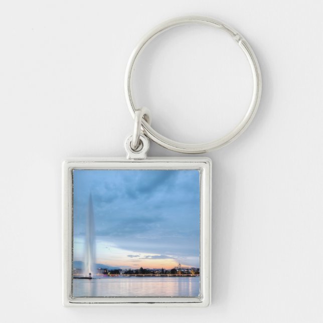 Chaveiro Fonte de Genebra, suiça (Frente)