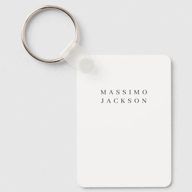 Chaveiro Fonte Serif Minimalista Elegante e Profissional (Frente)