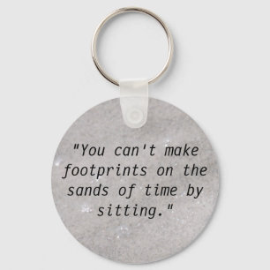 Chaveiro Footprints On the Sand Key Chain