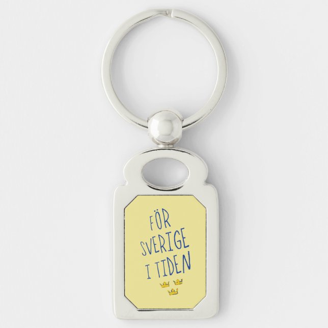 Chaveiro För Sverige i Tiden Keyring, Motto Suecia (Frente)