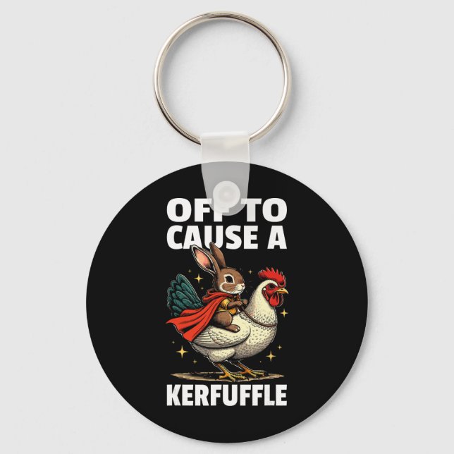 Chaveiro Fora Para Causar Uma Confusão Coelhinho De Meme Di (Frente)