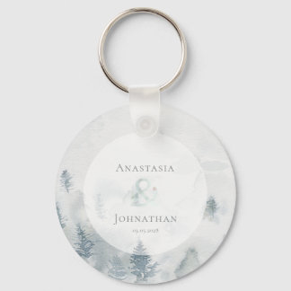 Chaveiro Forest Pine Tree Rustic Watercolor