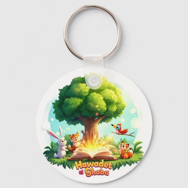 Chaveiro "Forest Tales Keychain – Enchanted Woodland Story (Frente)