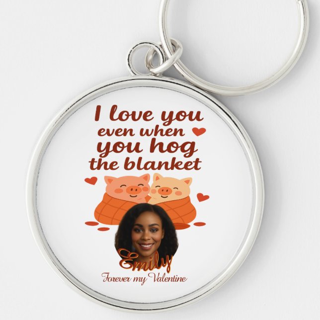 Chaveiro 'Forever my Valentine' Personalized Keychain (Frente)