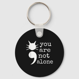 Chaveiro Forma de Gato Semicolon Dão para Prevenção de Suic