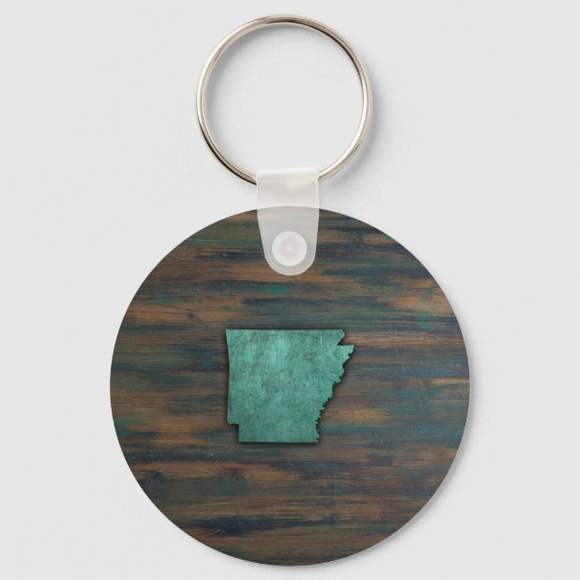 Chaveiro Forma Rustic Teal Arkansas (Frente)