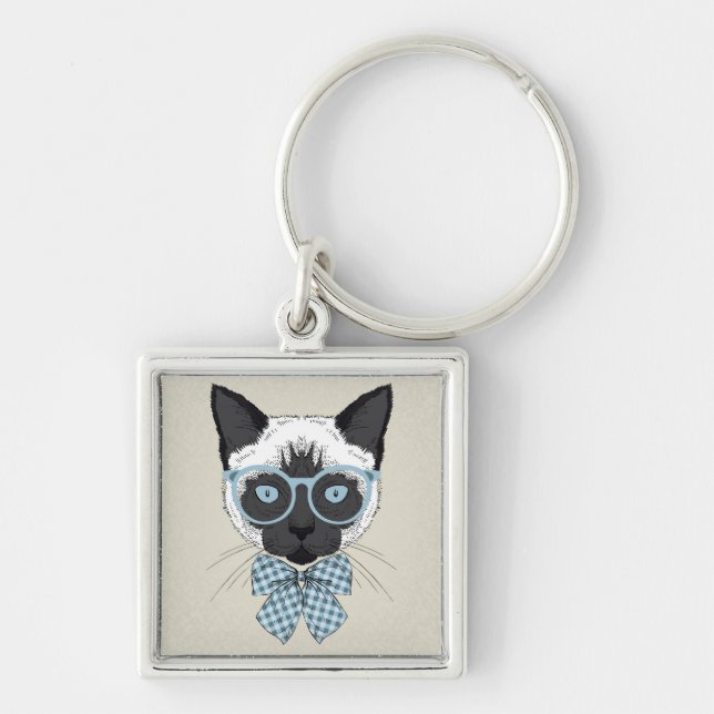Chaveiro Forma Smart do gato Siamese (Frente)